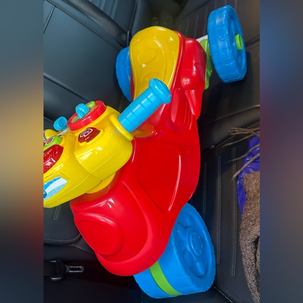 Like New w/o box VTech 2-in-1 Learn Zoom Motorcycle Toy Colorful Ride-On Toy - Picture 2 of 5